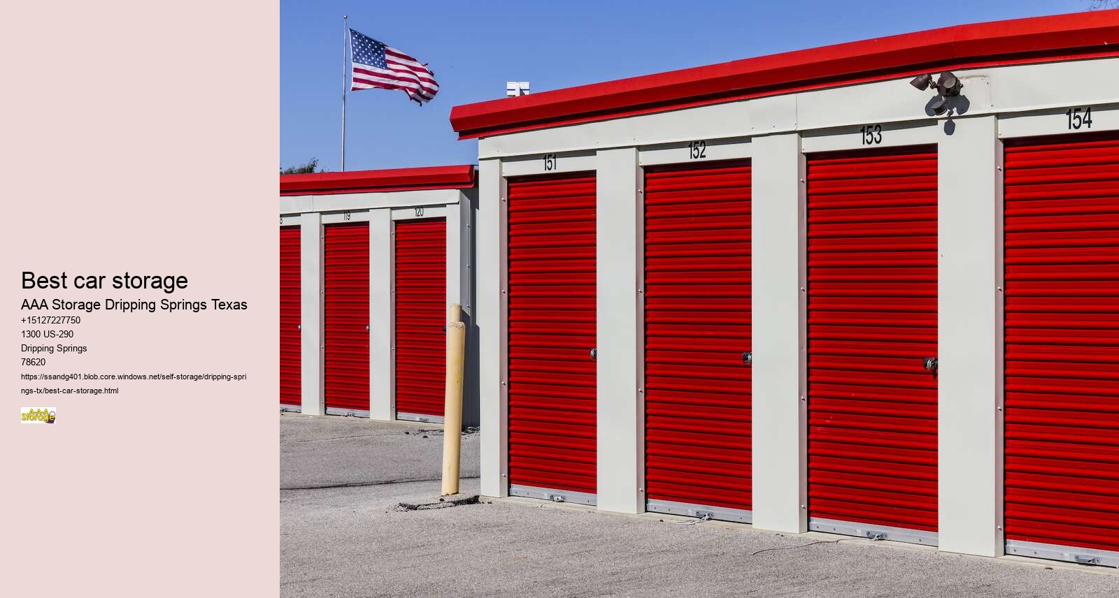 drive-up storage facility near Dripping Springs