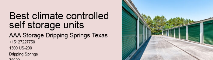climate controlled self storages Dripping Springs