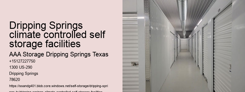 climate controlled self storage facilities Dripping Springs