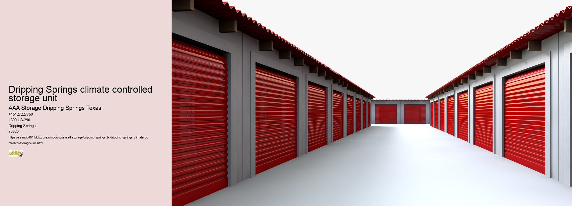 climate controlled self storage near Dripping Springs