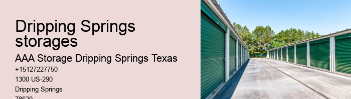 climate controlled self storages near Dripping Springs