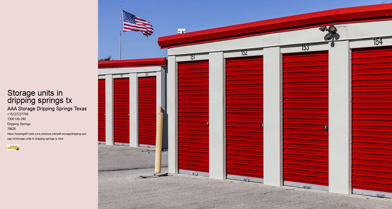 drive-up storage facilities Dripping Springs