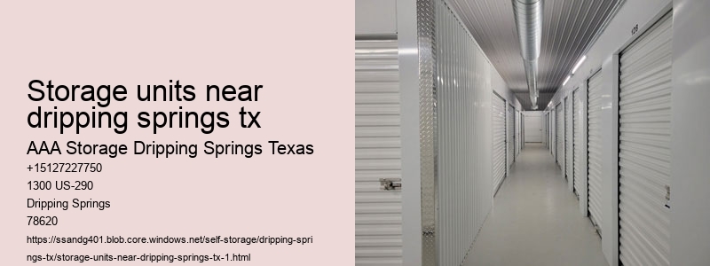 climate controlled storage near Dripping Springs